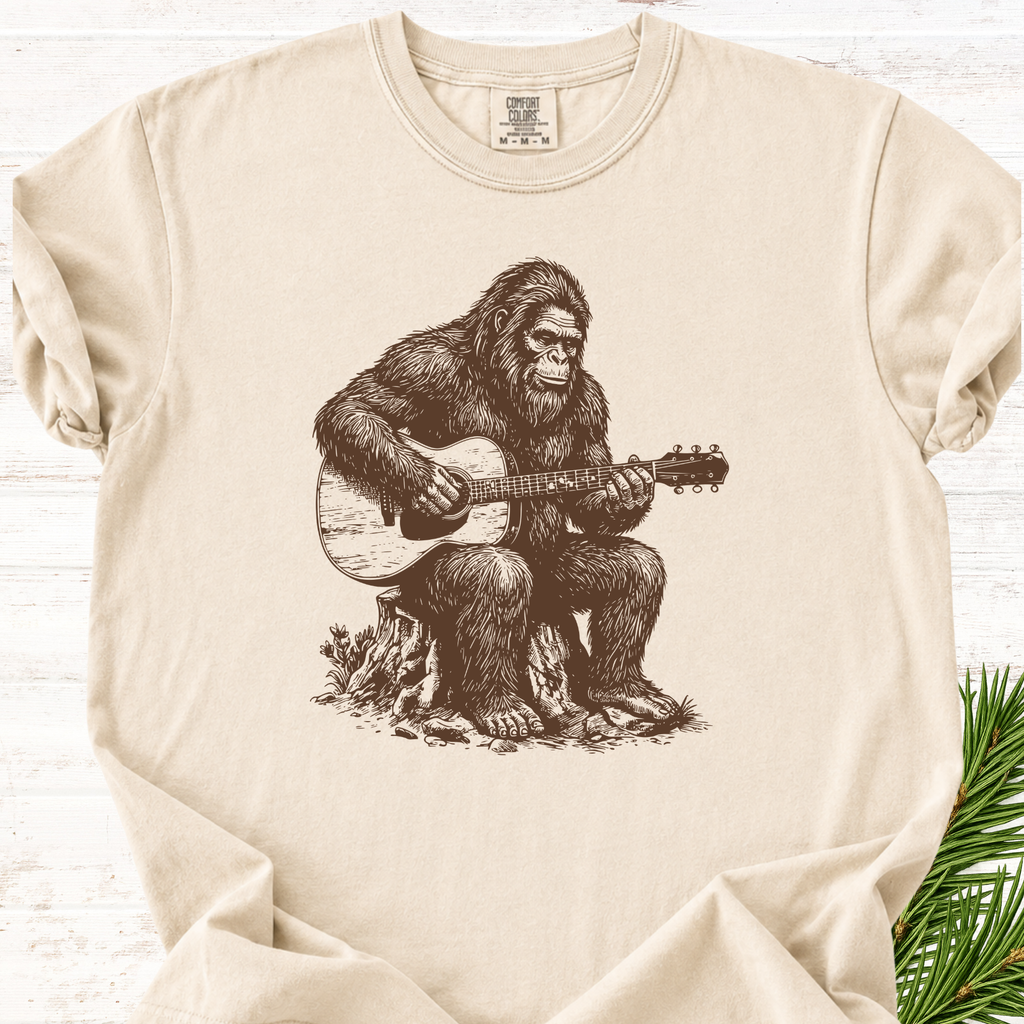 Bigfoot Playing Guitar T-Shirt