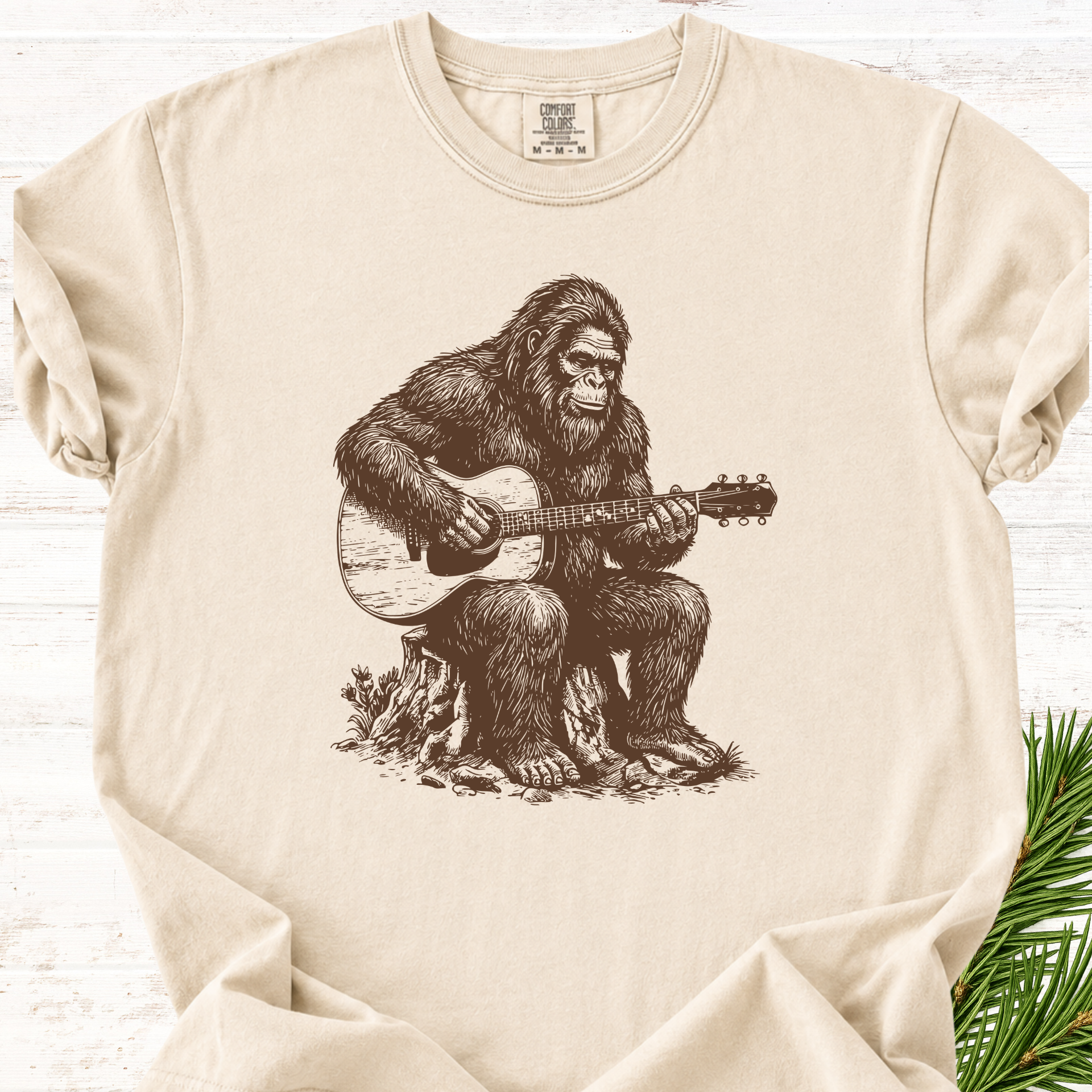 Bigfoot Playing Guitar T-Shirt